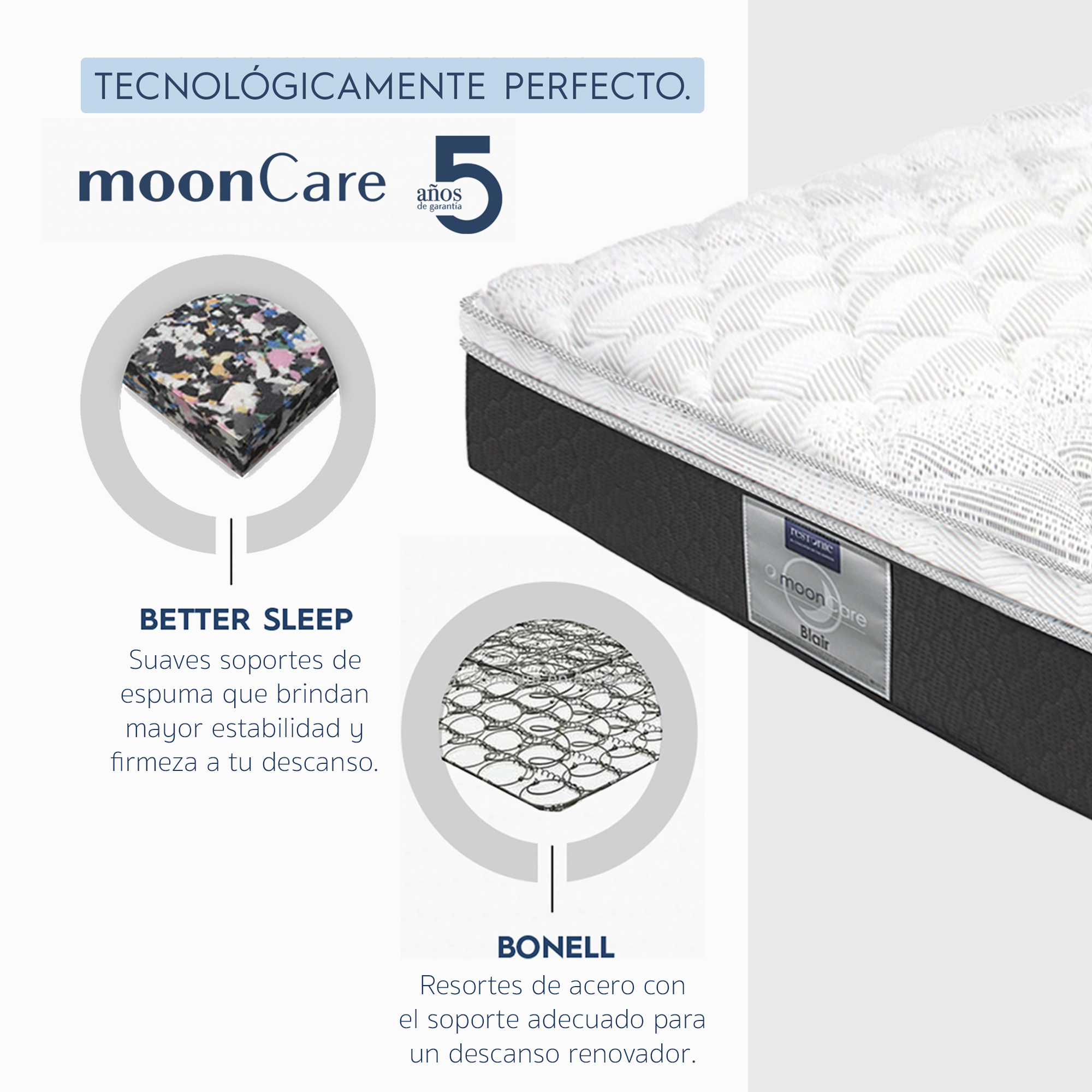 Colchón Restonic Tamaño King Size Modelo Blair