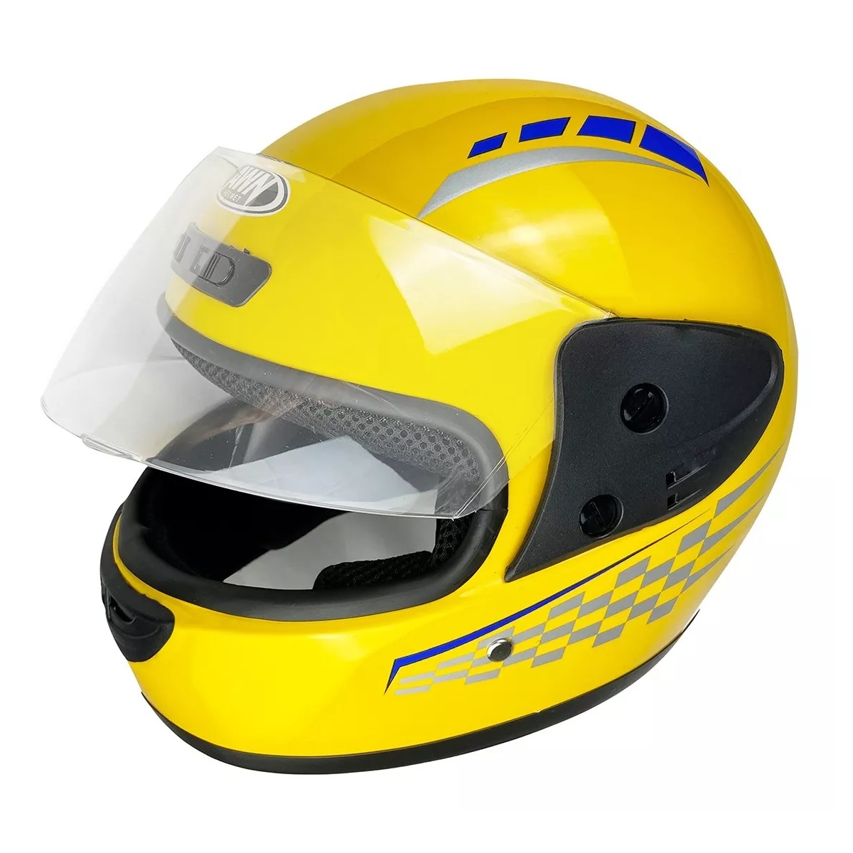 Casco Para Motocicleta Con Visor Protector Amarillo M