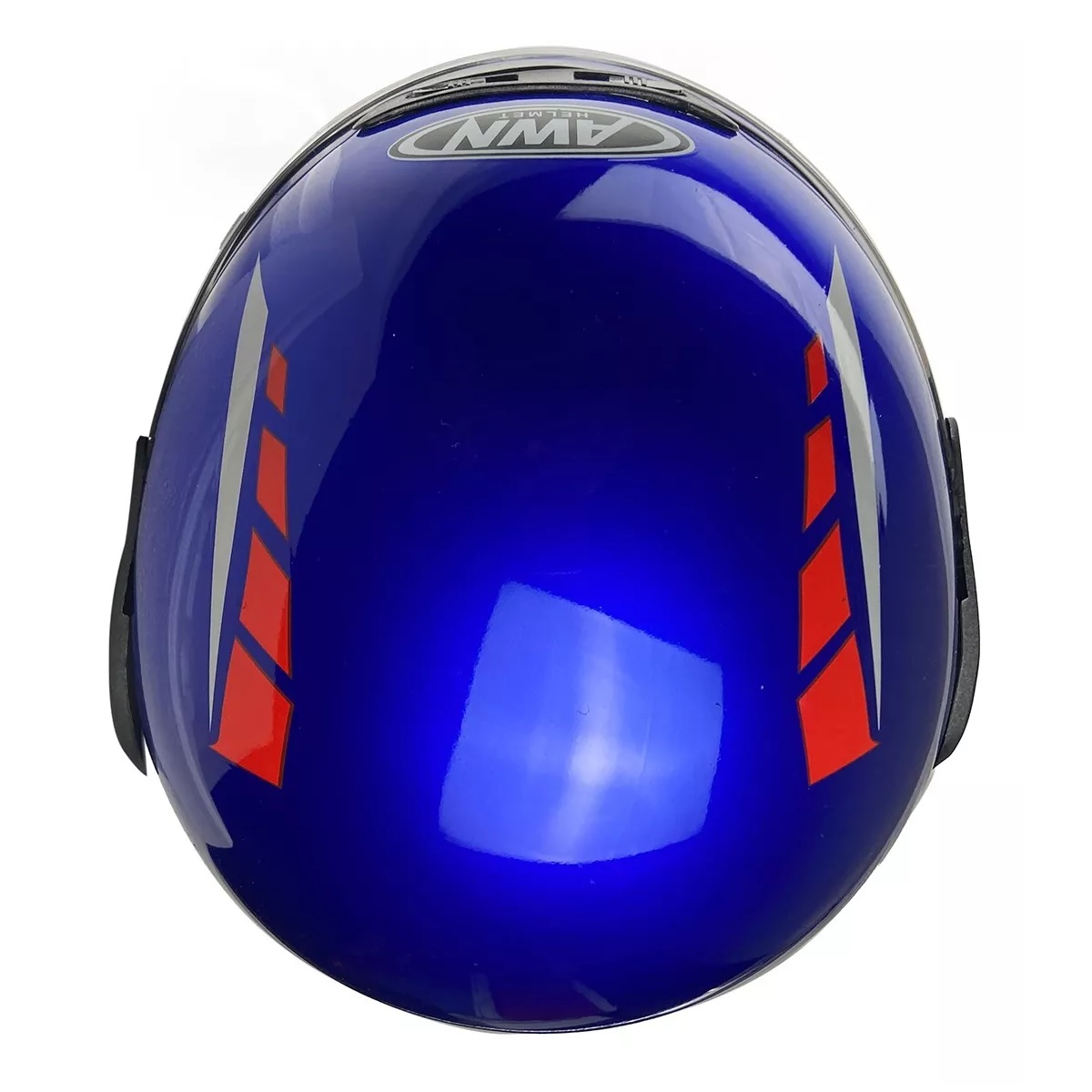 Casco Para Motocicleta Con Visor Protector Azul L