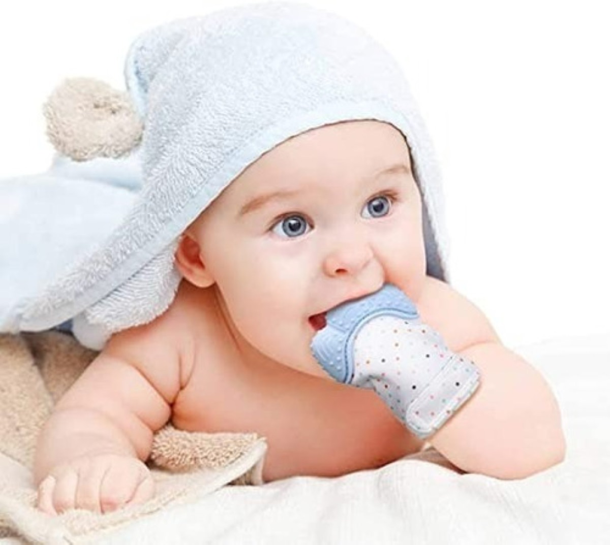 Guantes Molares Y Juguete Mordederas Goma Rosa