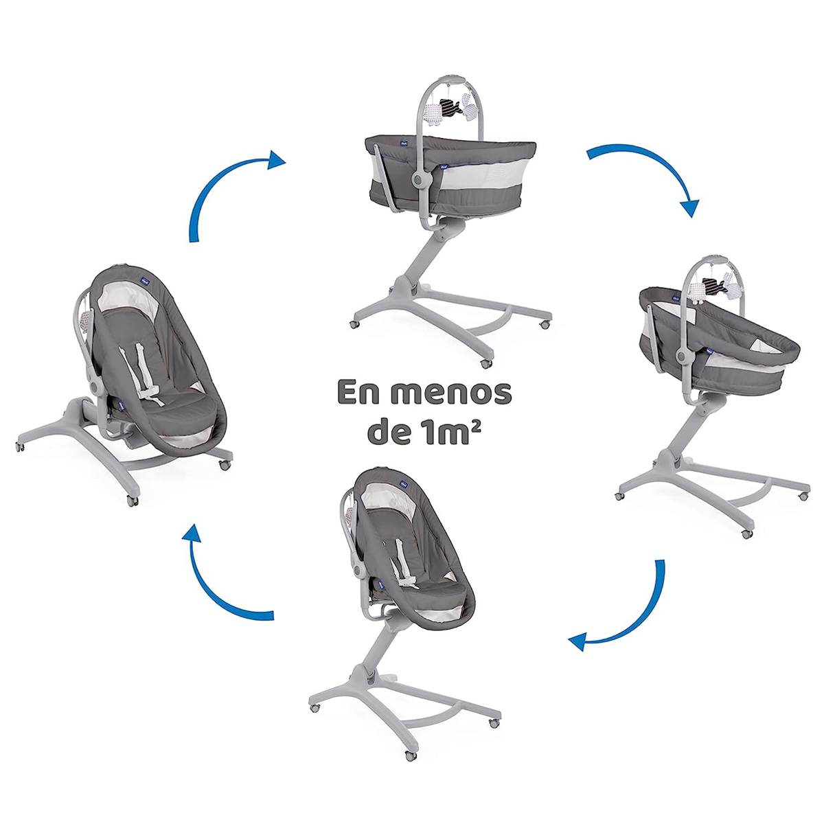 Baby Hug Air Multifuncional 4 In 1 Chicco Dark Grey