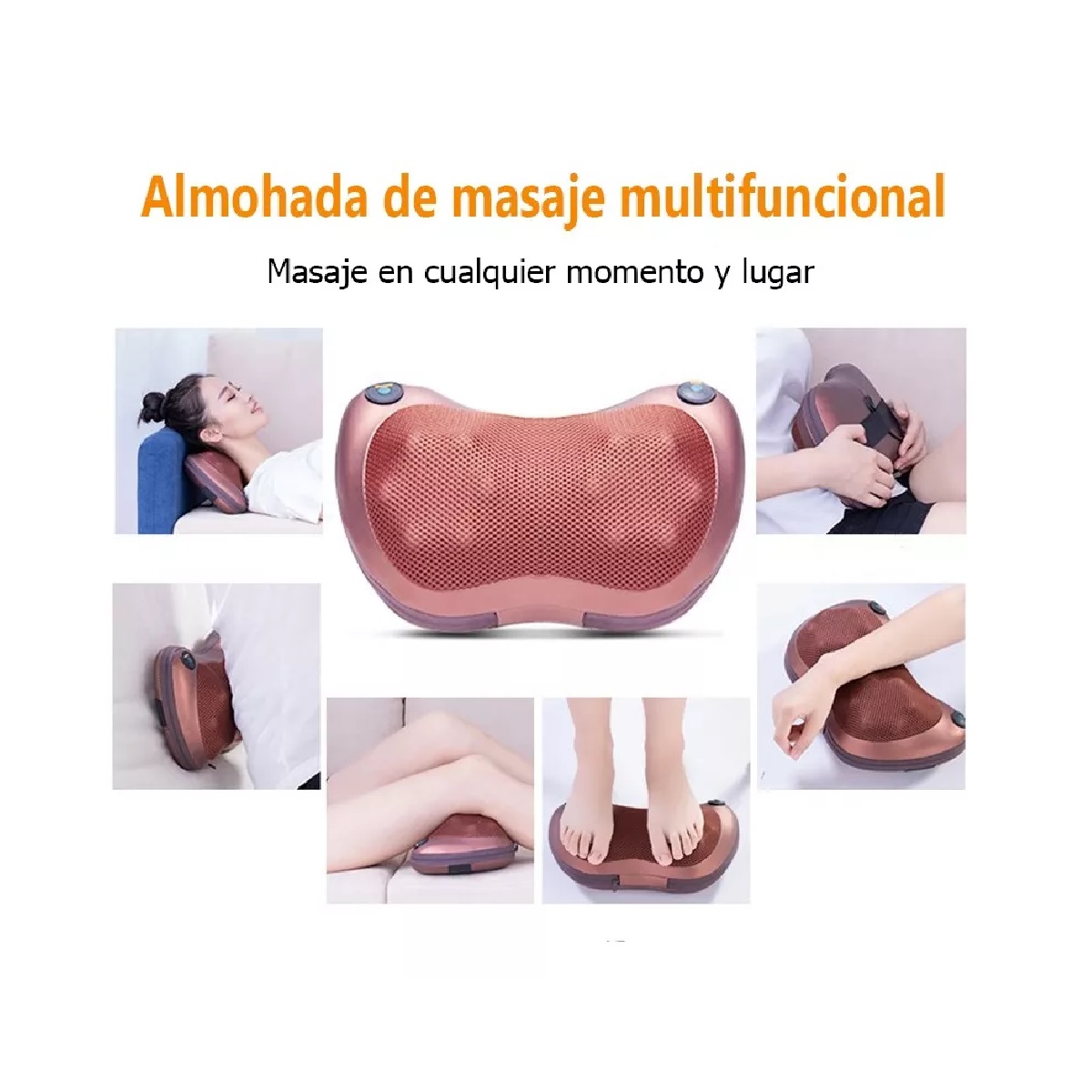 Masajeador Espalda Cuello Infrarrojo Almohada En Coche Casa