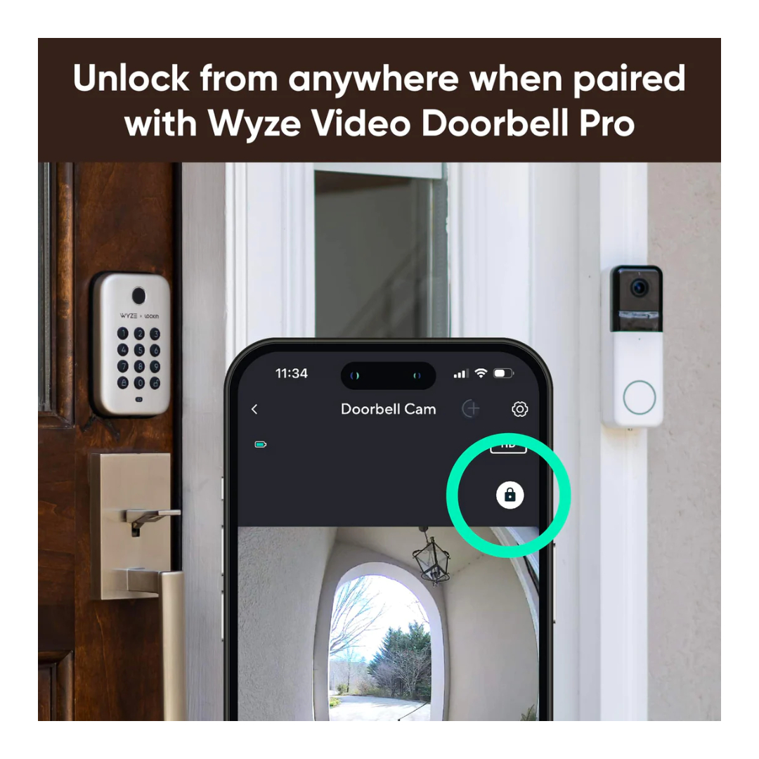 Wyze Lock Bolt - Sistema de Teclado y Cerradura Inteligente con Bloqueo Automático