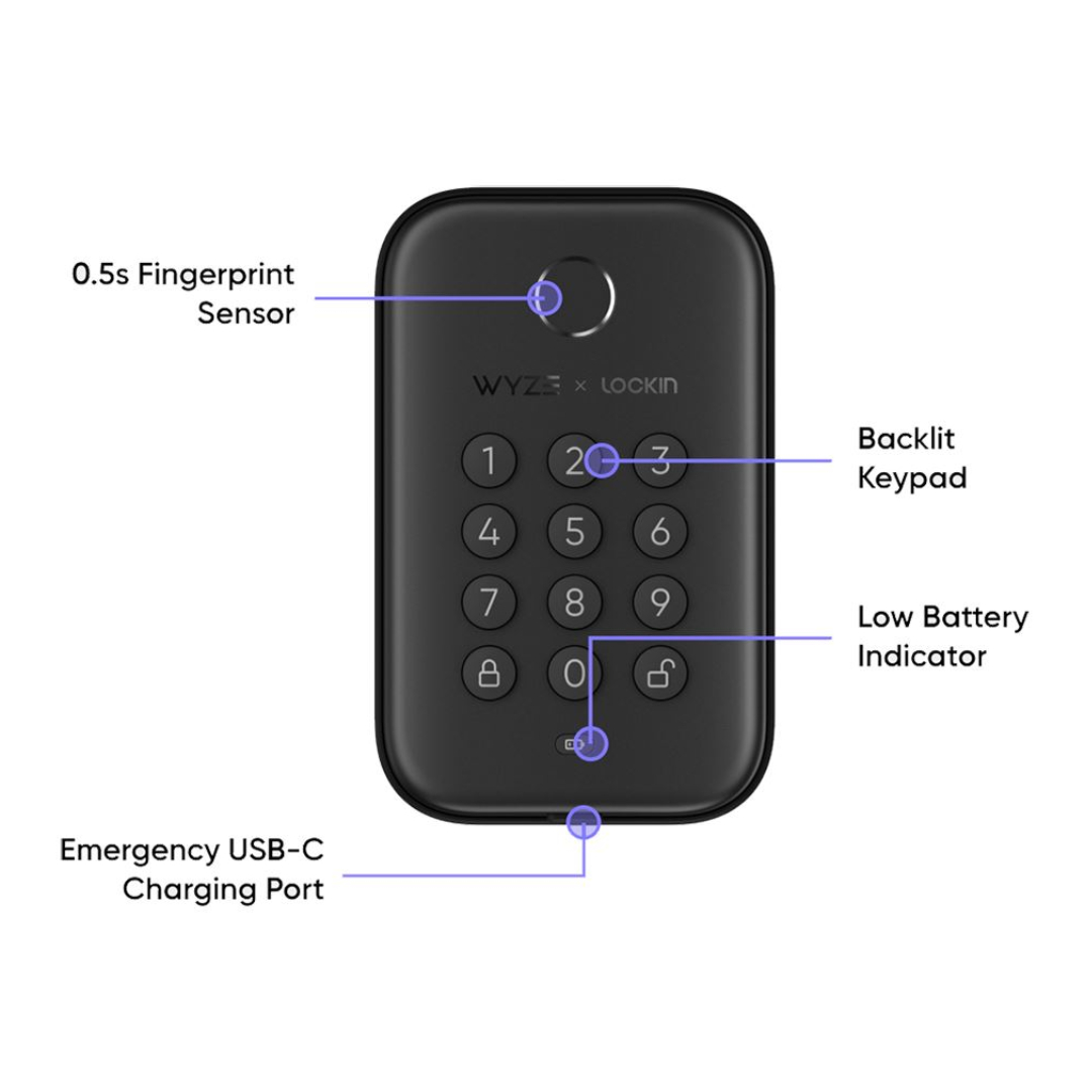 Wyze Lock Bolt - Sistema de Teclado y Cerradura Inteligente con Bloqueo Automático