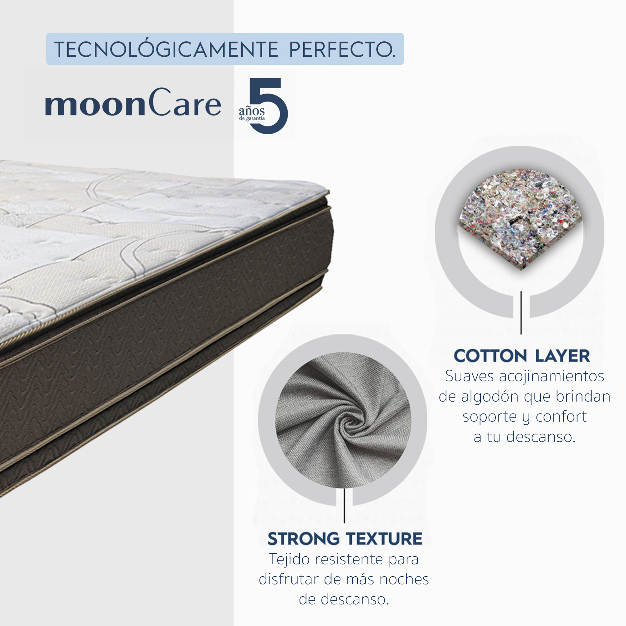 Colchón Restonic Tamaño Queen Size Modelo Hoffs