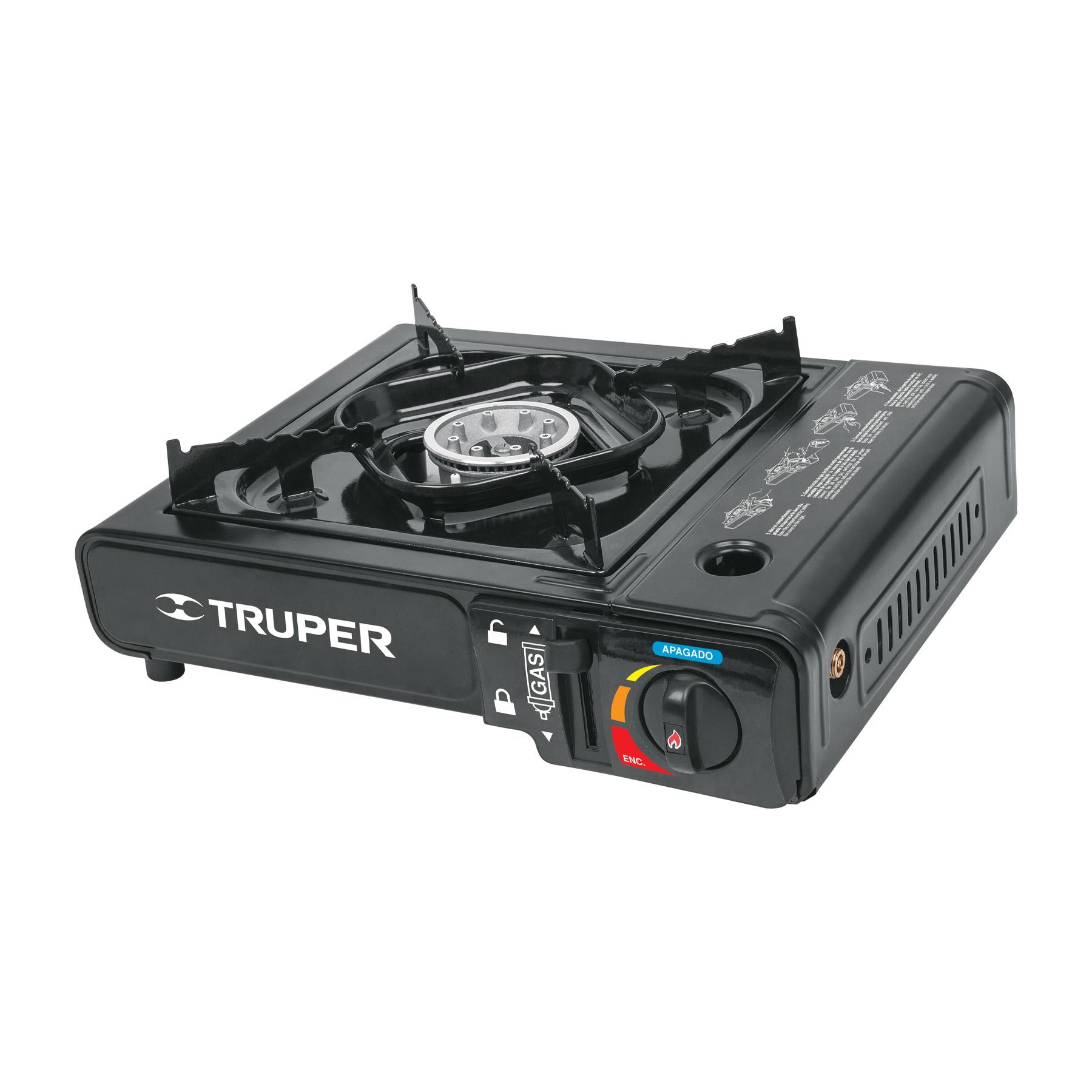 ESTUFILLA PORTÁTIL PARA GAS, ENCENDIDO ELECTRÓNICO, TRUPER 15005