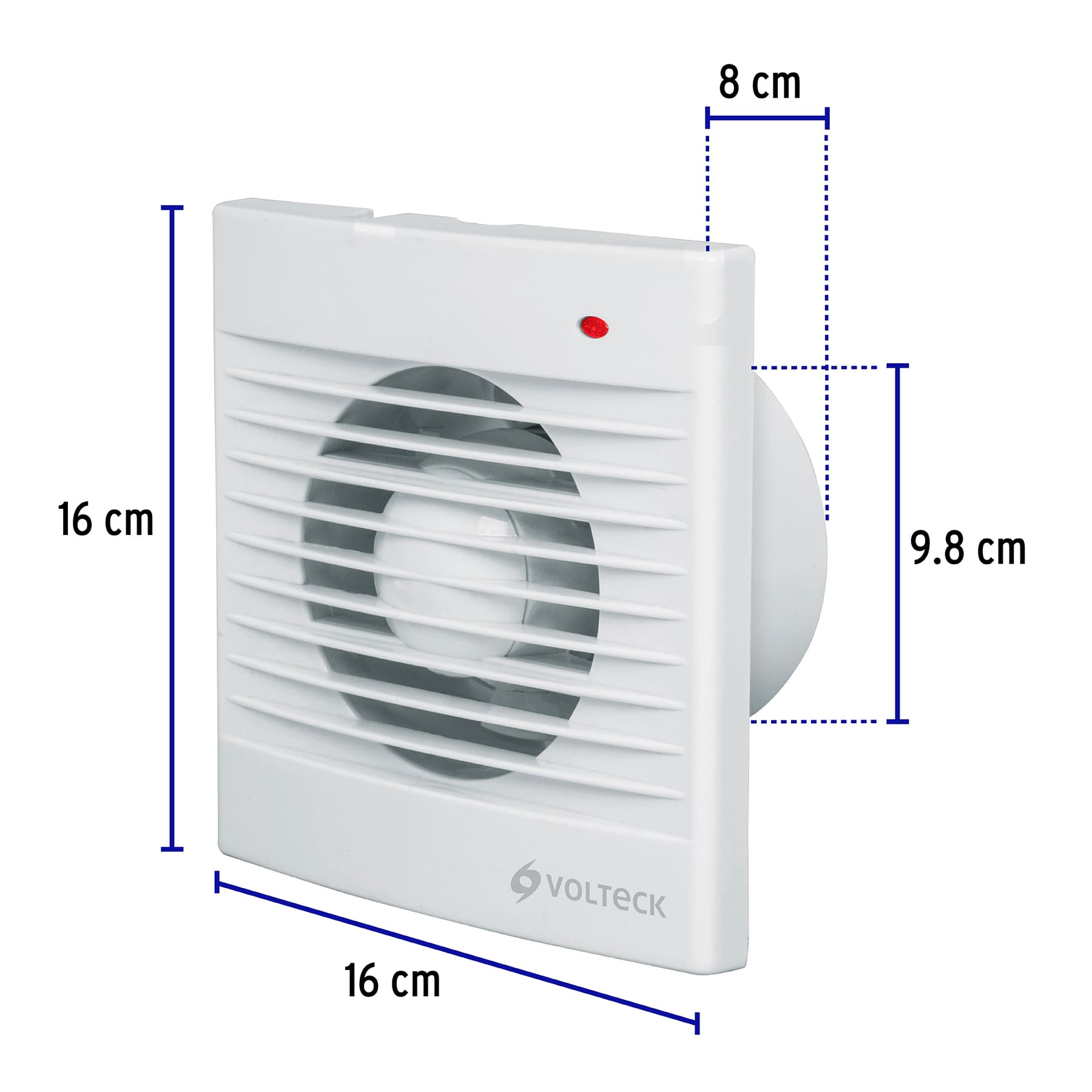 EXTRACTOR DE AIRE DE 4", BLANCO, VOLTECK 48530
