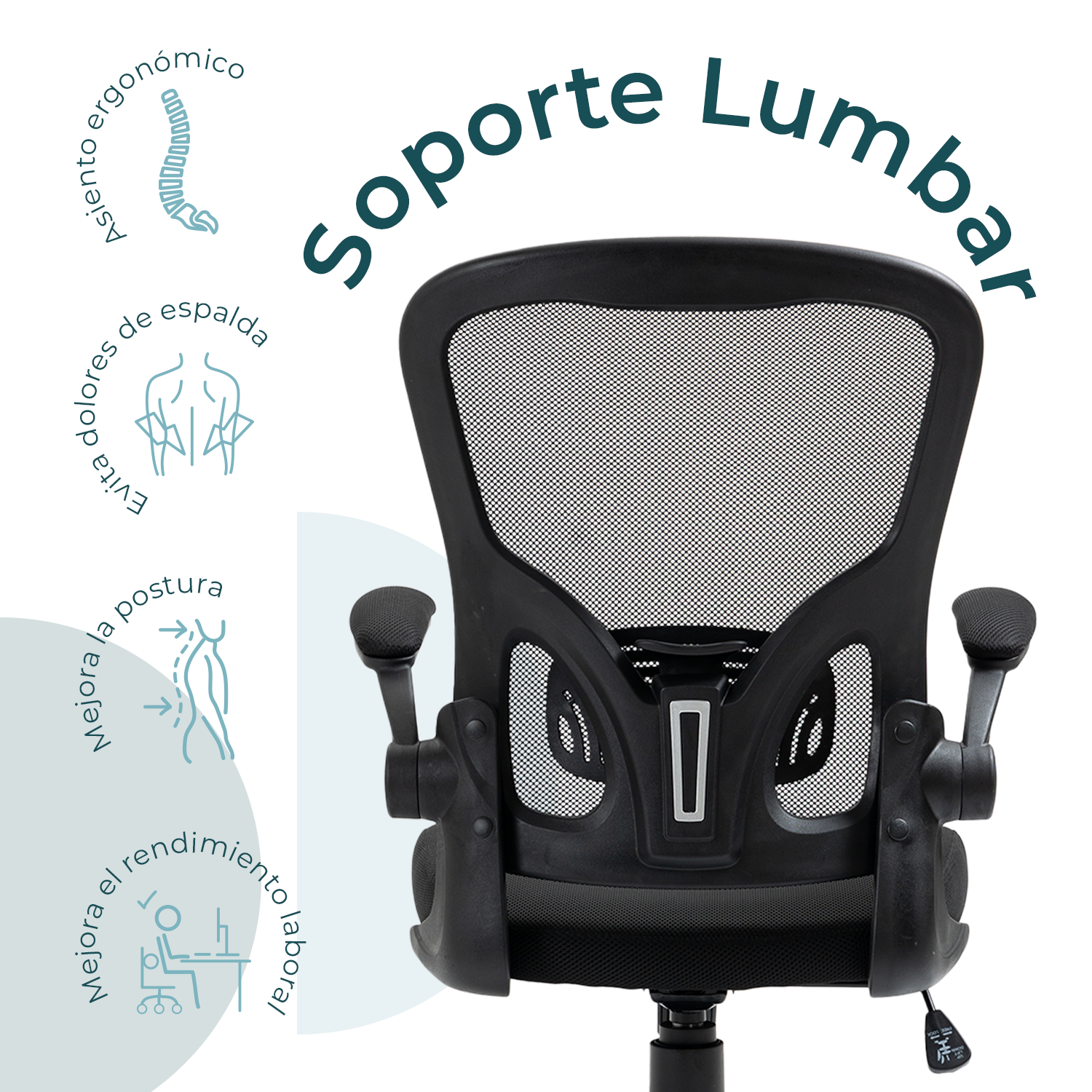 Silla de Escritorio Mundo In Vest Ergonomica Mesh Negra