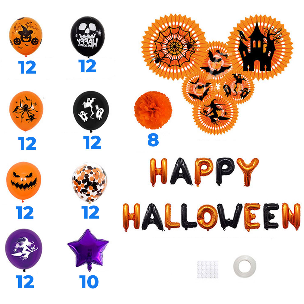 Kit de decoración de Halloween Suministros para cumpleaños