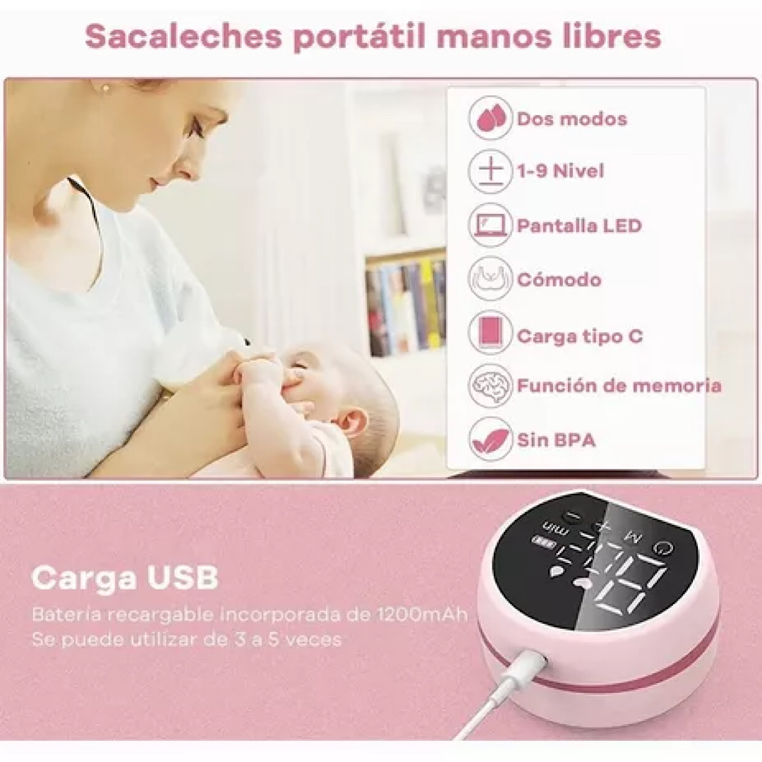 Extractor De Leche Eléctrico Portátil Manos Libres