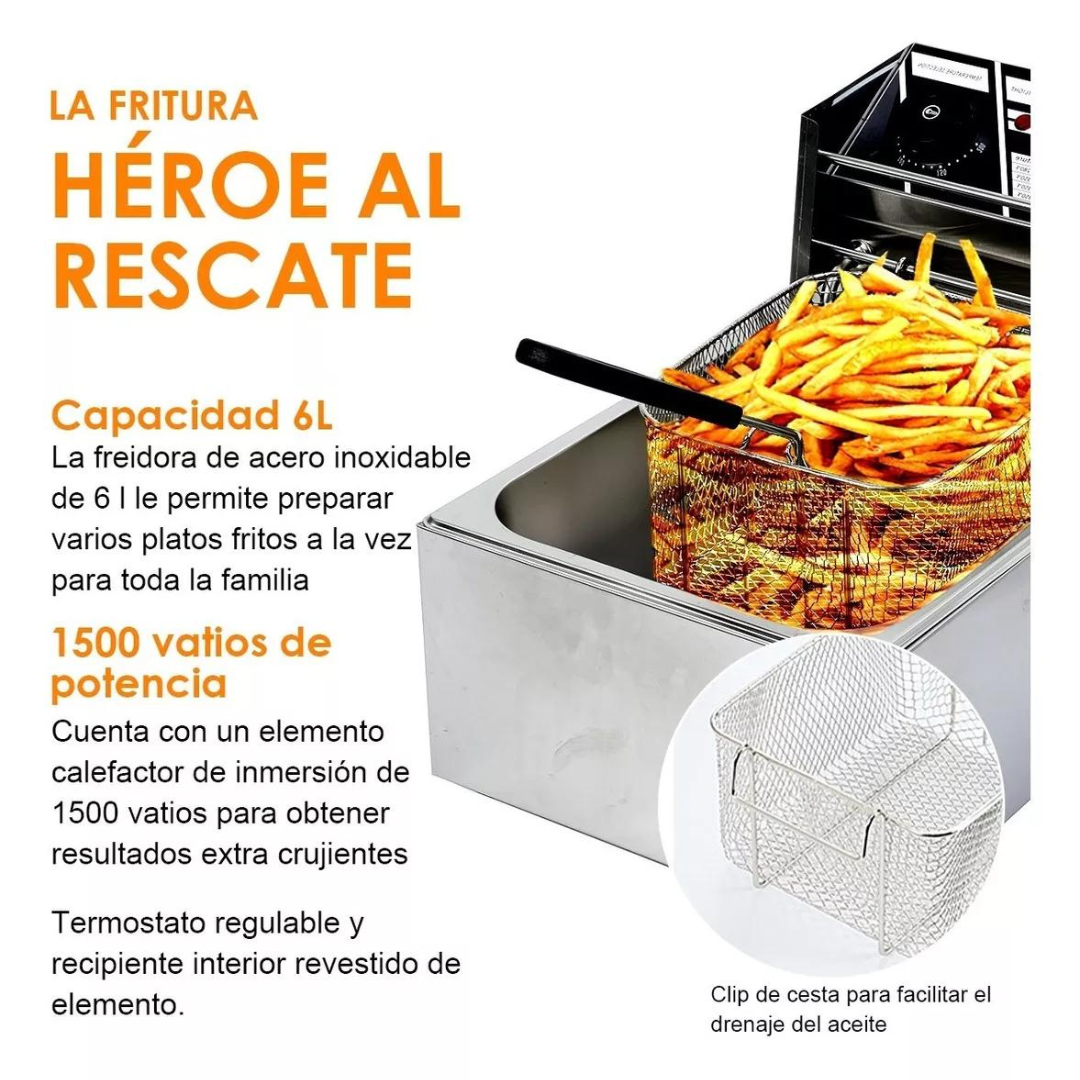 Freidora De Aceite Eléctrica Automática 6l Acero Inoxidable