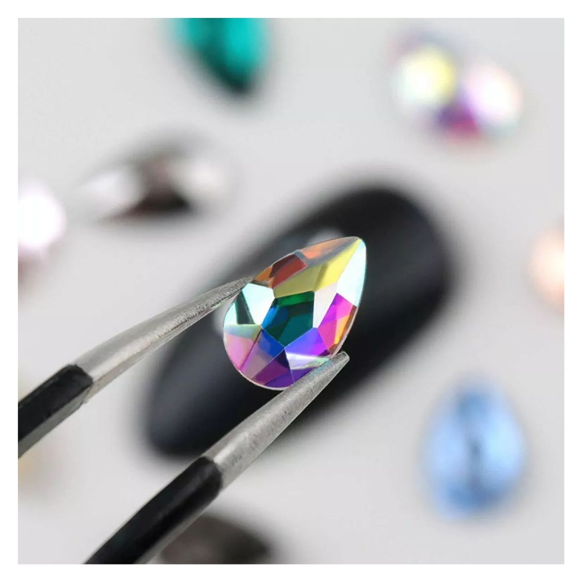 Decoración Uñas 120 Pcs Cristales 1728 Imitacion Diamante Plata