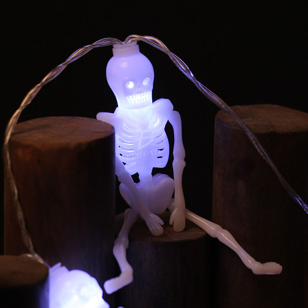 Guía de Esqueleto Iluminada con Luces LED Decoración Embrujada para Halloween