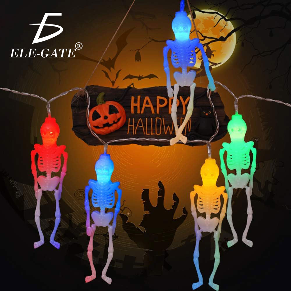Guía de Esqueleto Iluminada con Luces LED Decoración Embrujada para Halloween