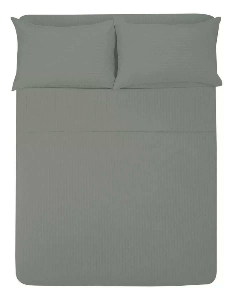 Sábanas Matrimoniales 1800 Hilos Ultra Suaves de Microfibra Color Gris Oscuro