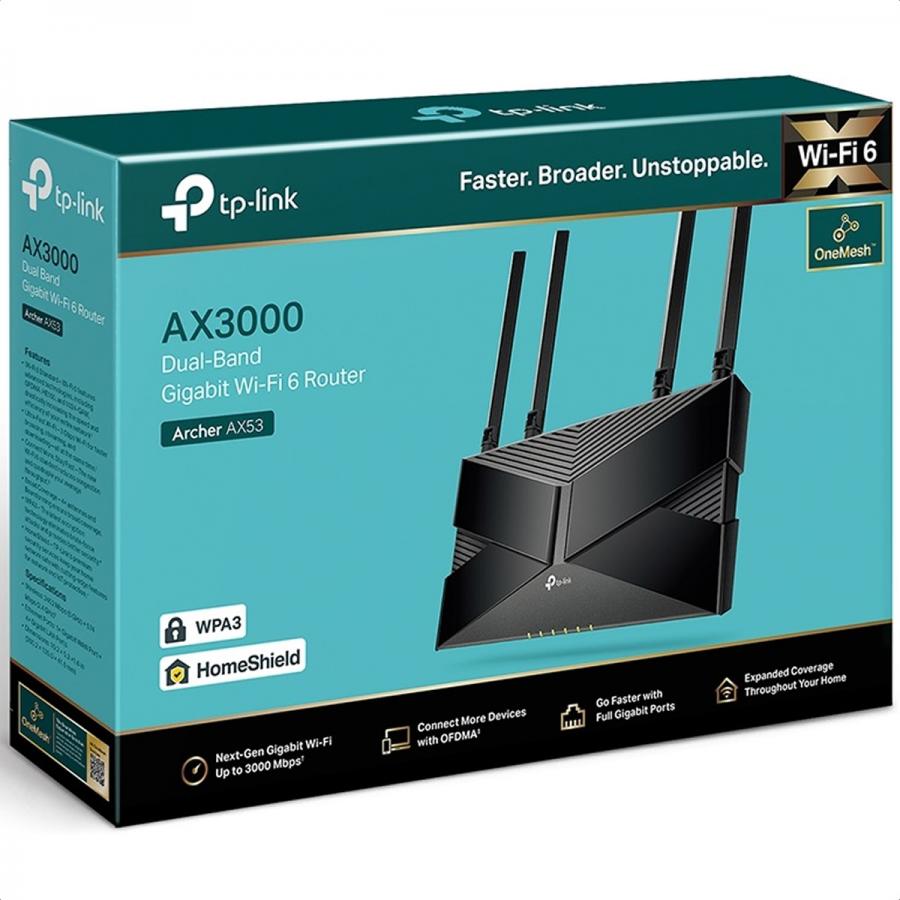 Router Inalambrico Tp-Link ARCHER AX53 AX3000 Wi-Fi 6 Doble Banda 2.4 Y 5GHz