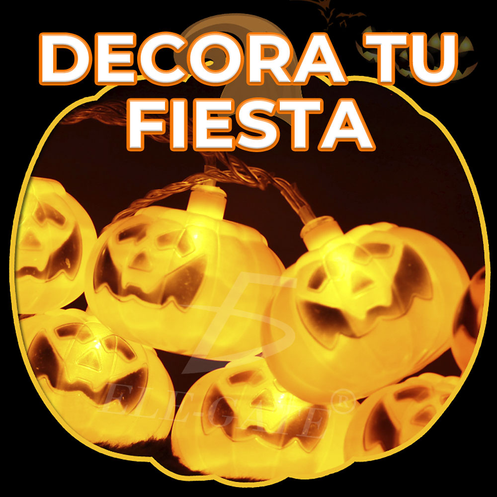 Cadena de Luces LED para Halloween Iluminación Encantadora para Decoración de Calabazas y Fiestas