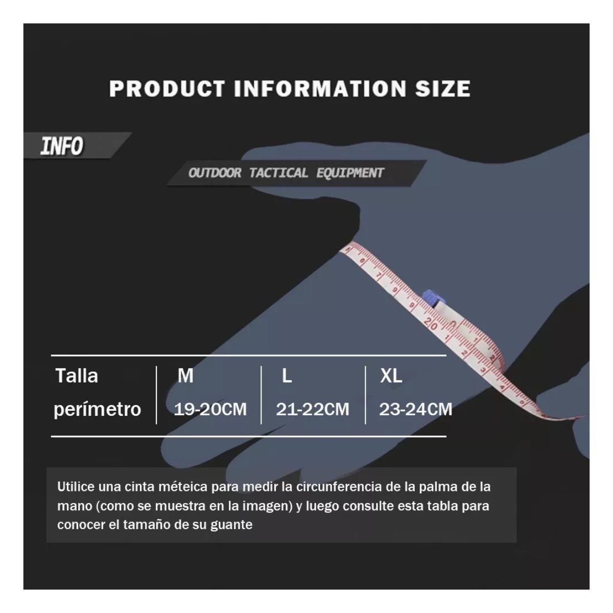 Guantes Tacticos Militar Medio Dedo Motocicleta Y Bicicleta Negro Talla XL