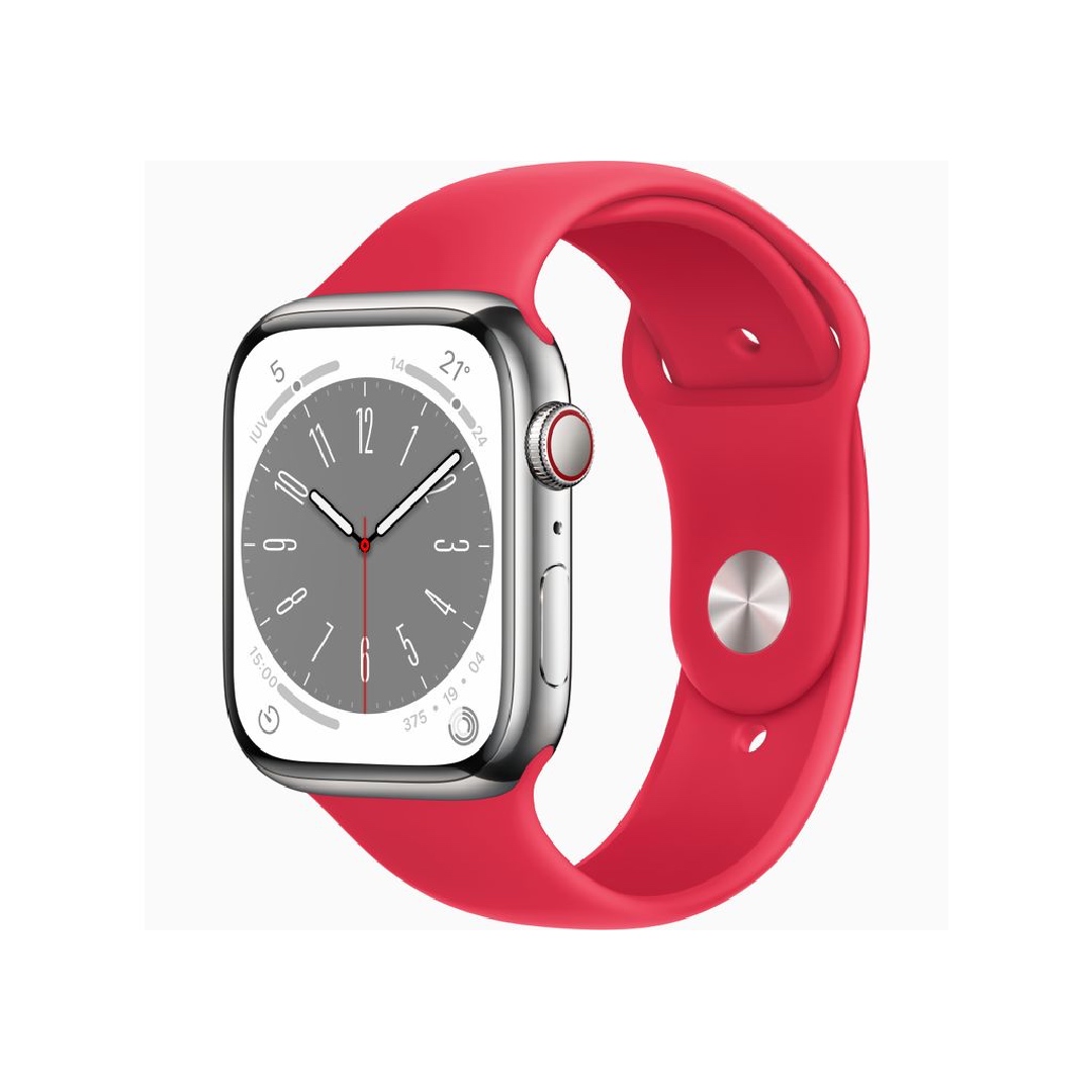 Apple Watch Series 8 45mm Silver Stainless Steel Case Red Loop + GPS (Reacondicionado Grado A)
