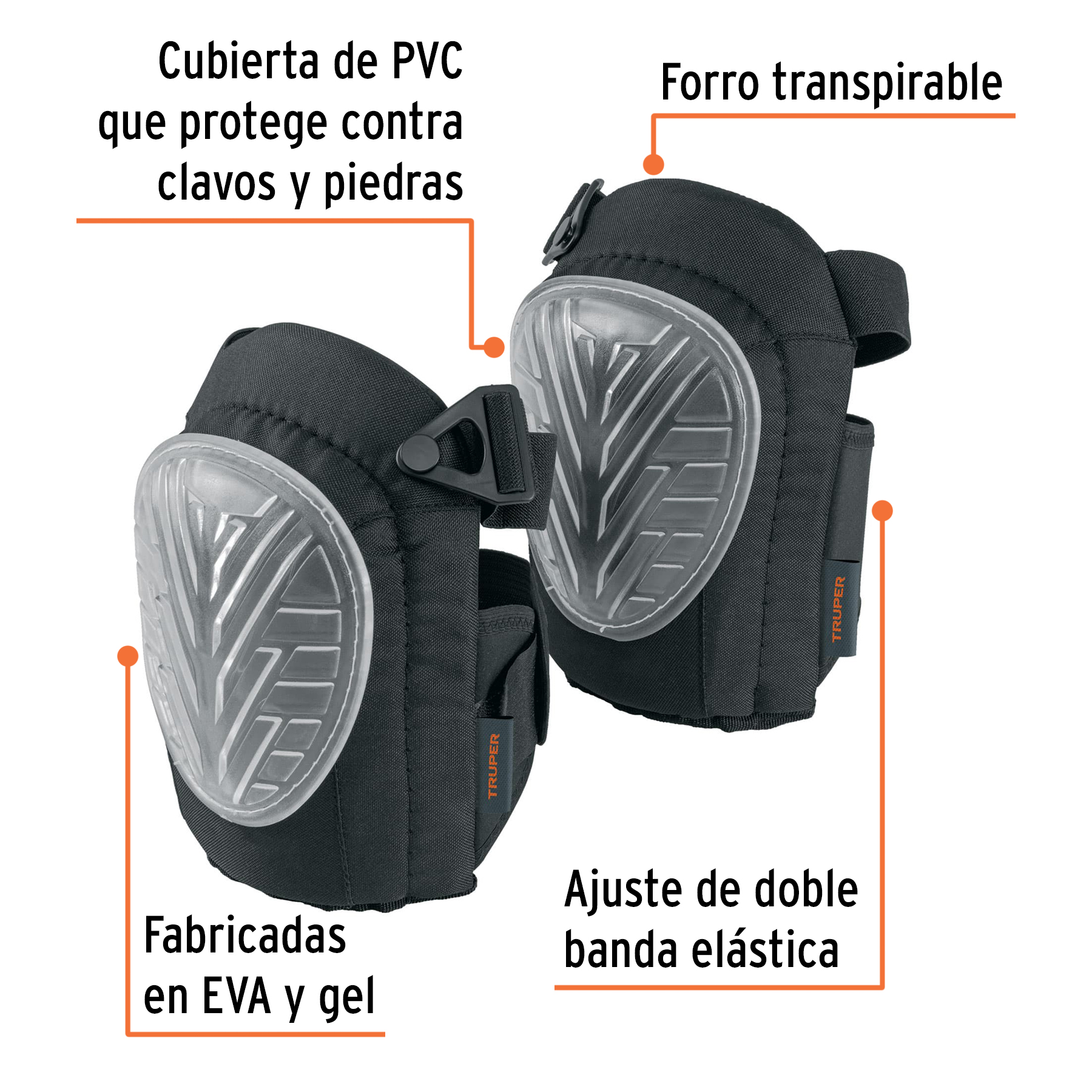 RODILLERAS PROFESIONALES DE PVC TRUPER 12952