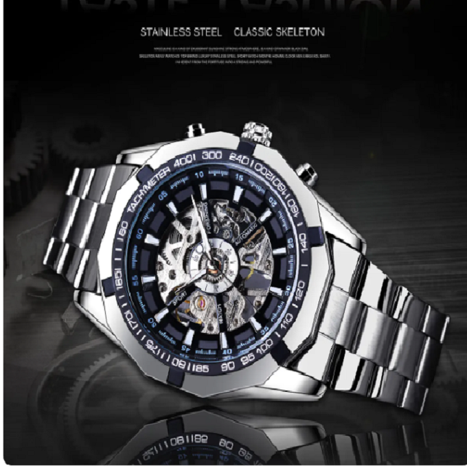 Reloj Mecánico de acero inoxidable 2021 para hombre 