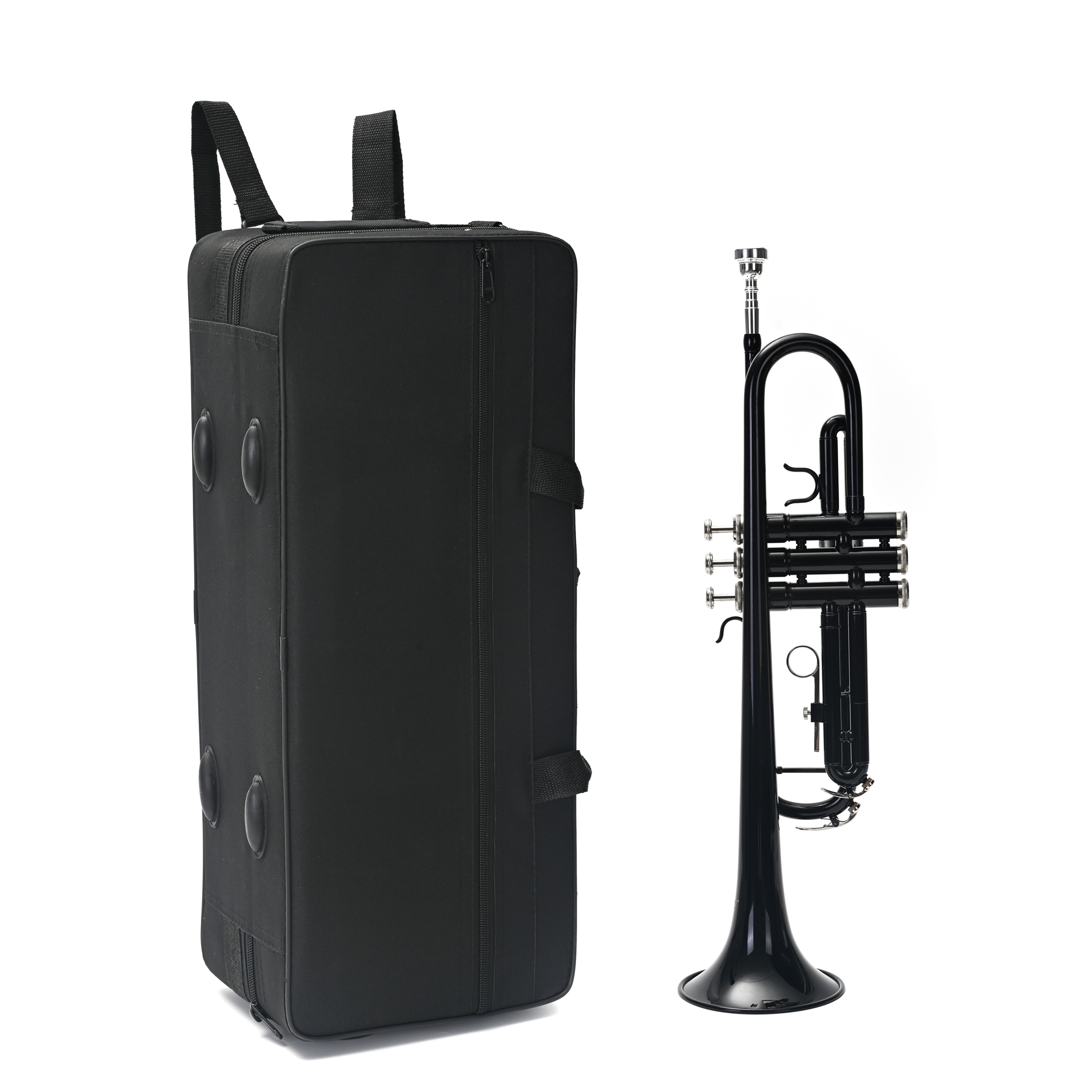 Trompeta Laqueada Si Bemol con Funda y Accesorios para Principiantes