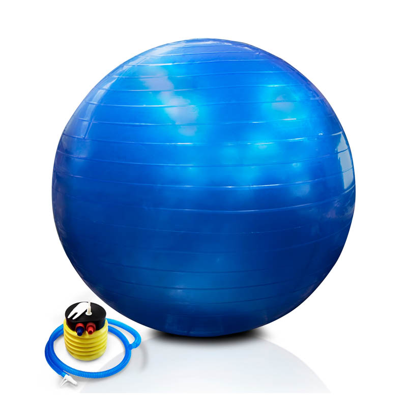 Pelota De Yoga 75cm Pelota Pilates Ejercicio Crossfit Color Azul 