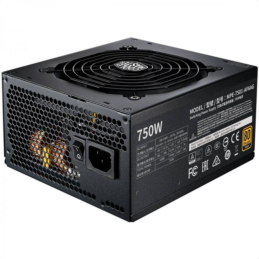 Fuente De Poder Cooler Master MWE Gold 750 V2 Modular 750W 80 Plus MPE-7501-AFAAG-U2