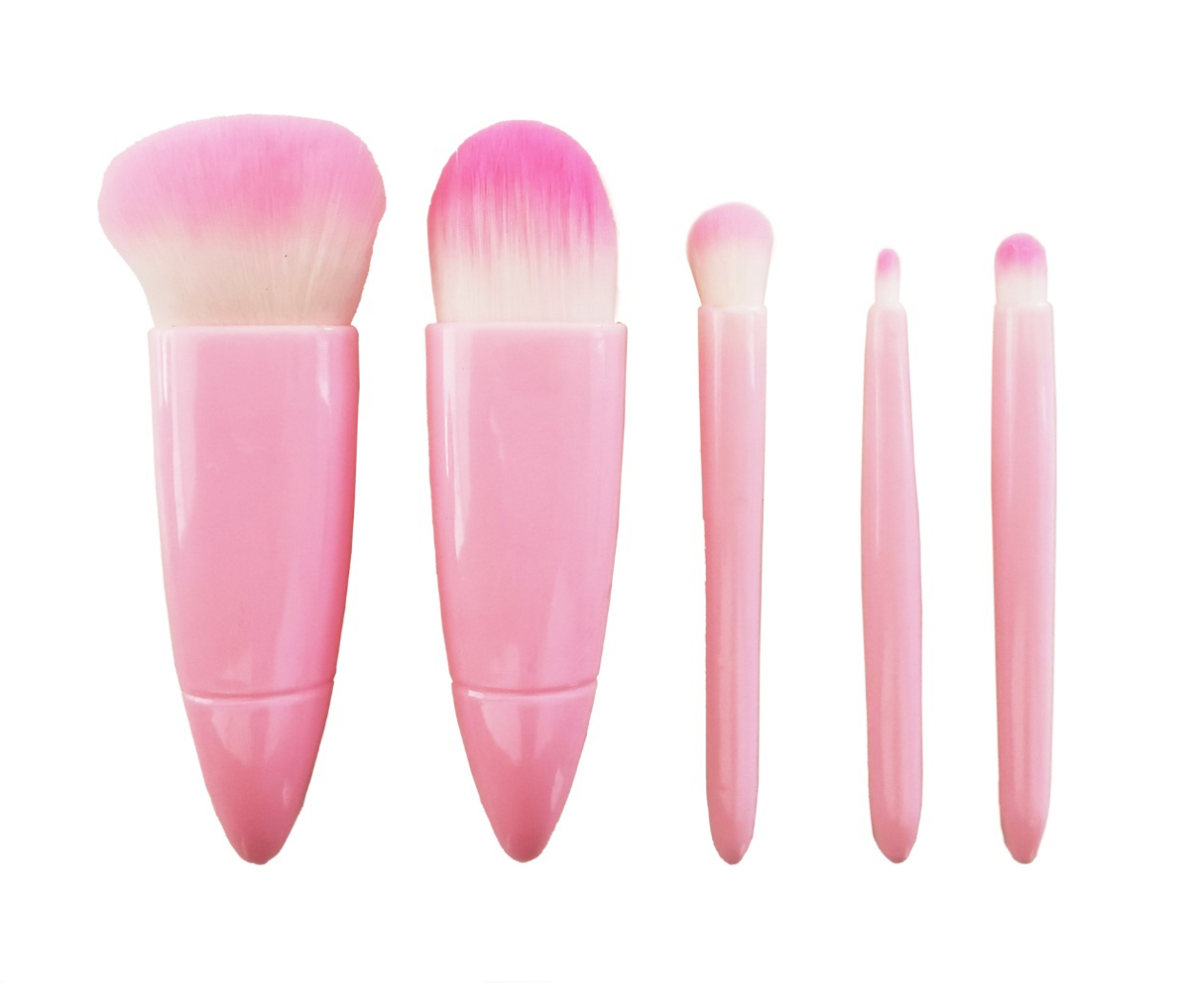 Set Juego De Brochas De Maquillaje Con Espejo Y Estuche Mini