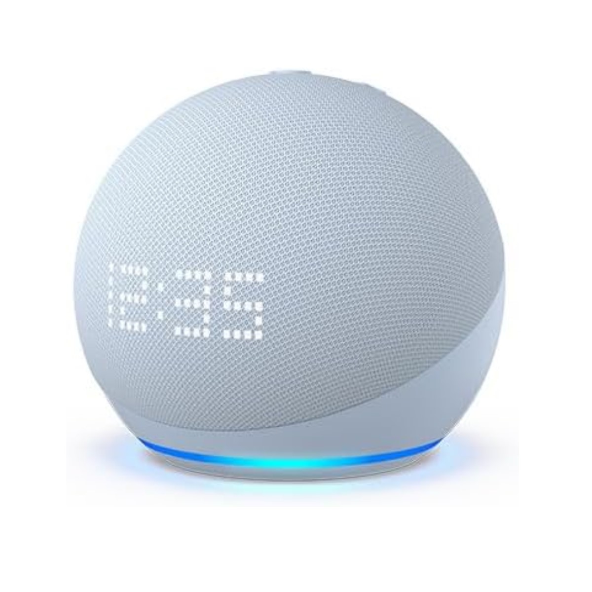 Bocina Alexa Echo Dot 5th Gen con Reloj y asistente virtual Alexa Azul.