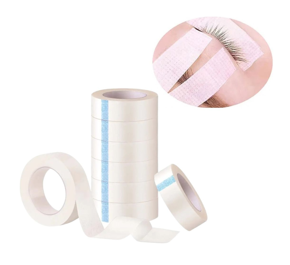 Cinta Micropore Extensiones De Pestañas 1x1 Sin Pelusa 10 Pz blanco