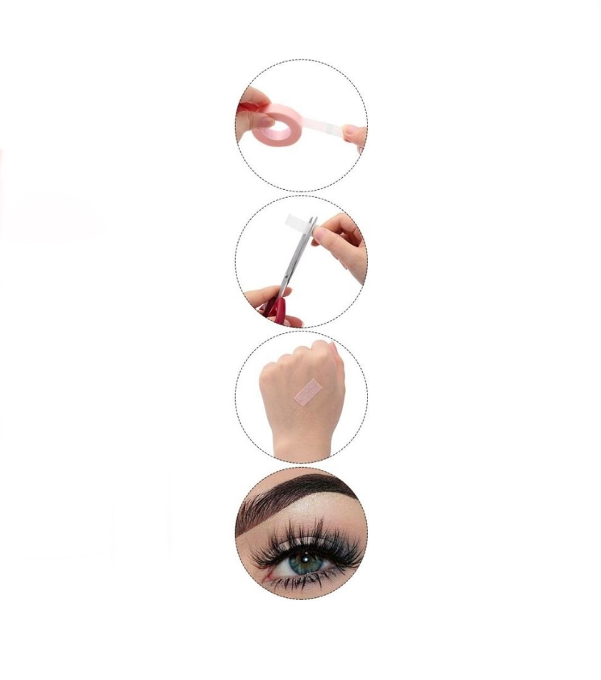 Cinta Micropore Extensiones De Pestañas 1x1 Sin Pelusa 10 Pz blanco