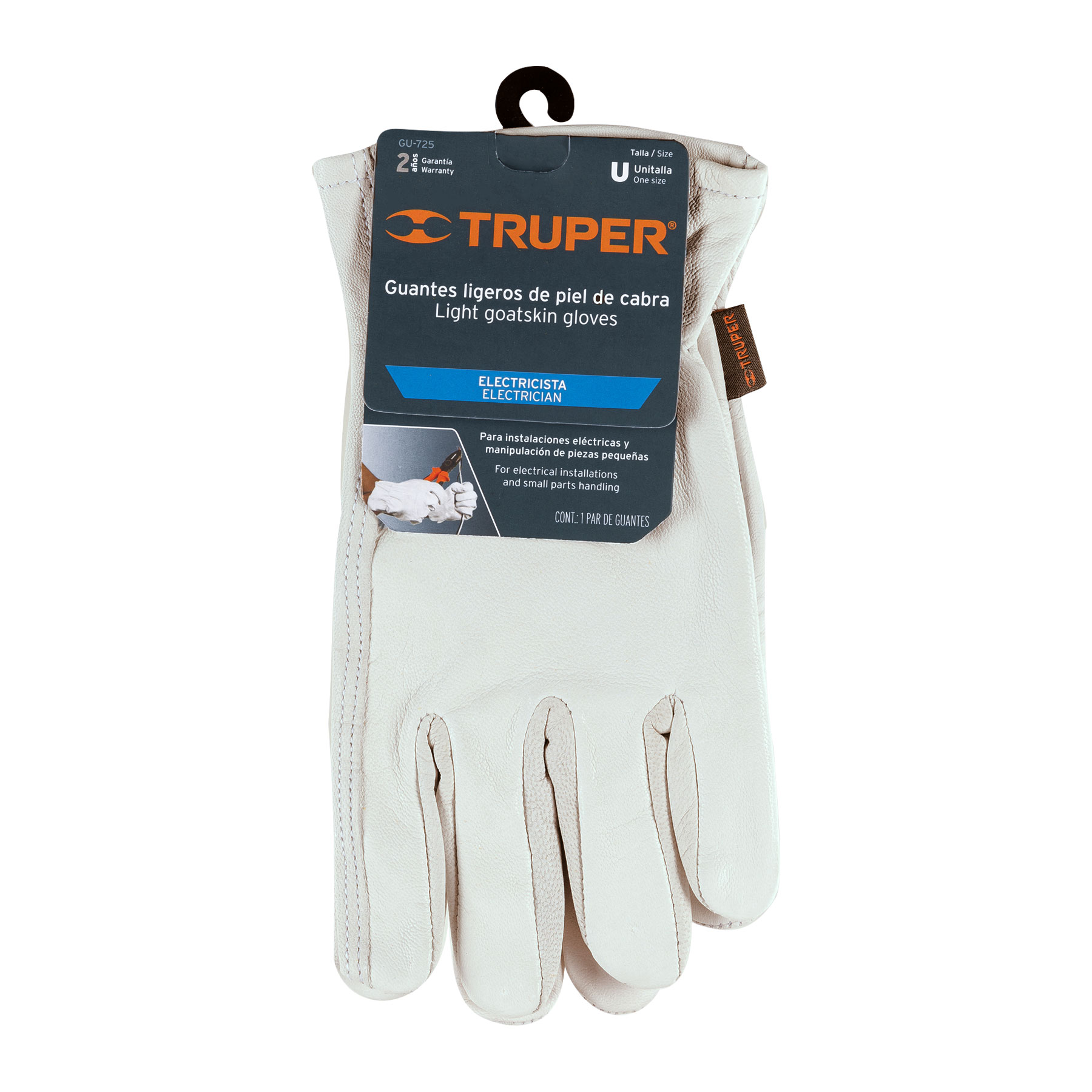 GUANTES DE PIEL DE CABRA, TIPO OPERADOR, TRUPER 14286
