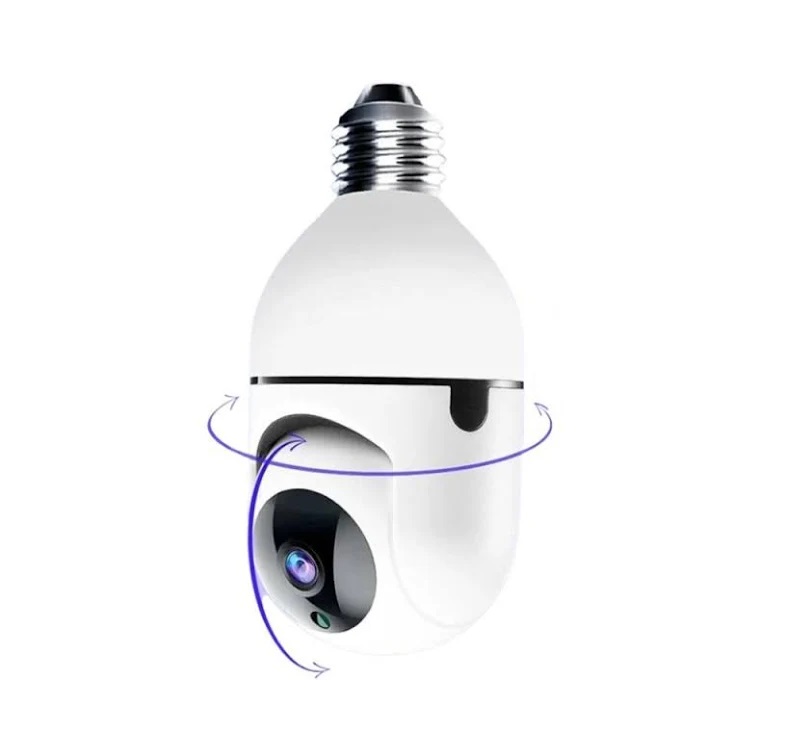 Camara Foco 360 Grados Wifi Ip Seguridad Espía Oculta Hd .