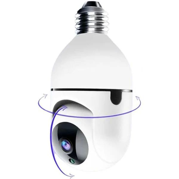 Camara Foco 360 Grados Wifi Ip Seguridad Espía Oculta Hd .