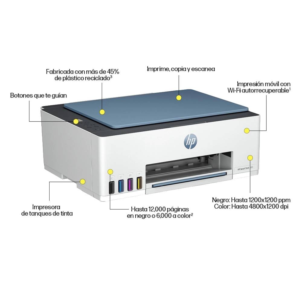 Impresora Multifuncional HP Smart Tank 585 Wi-Fi Direct