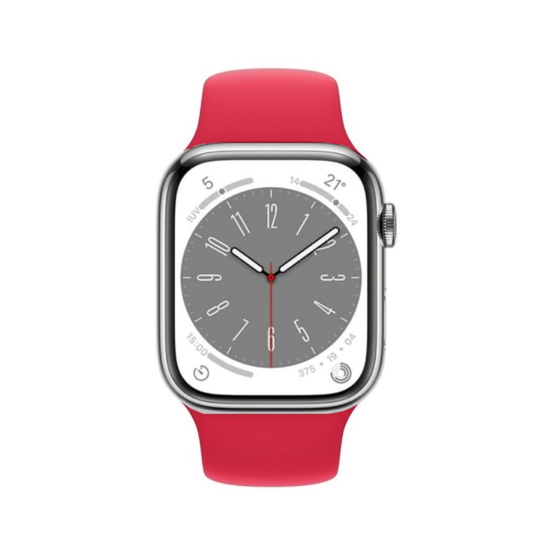 Apple Watch Series 8 45mm Silver Stainless Steel Case Red Loop + GPS (Reacondicionado Grado A)