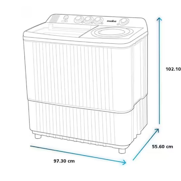 Lavadora Semiautomatica Doble Tina 22 KG