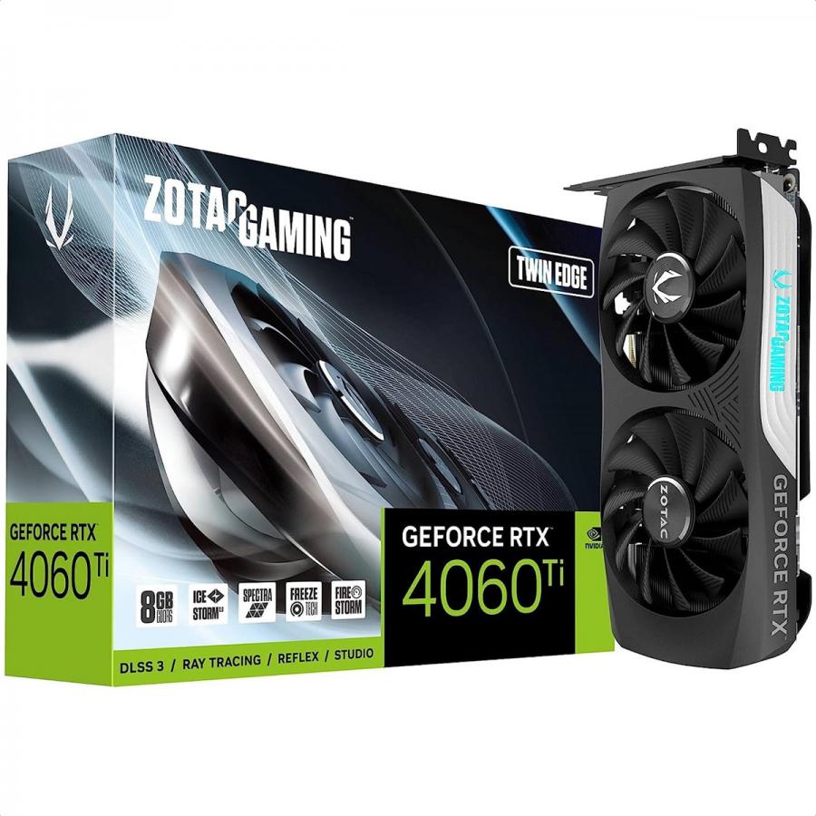 Tarjeta De Video Nvidia ZOTAC RTX 4060 Ti Twin Edge Gaming GeForce 8GB GDDR6 ZT-D40610E-10M