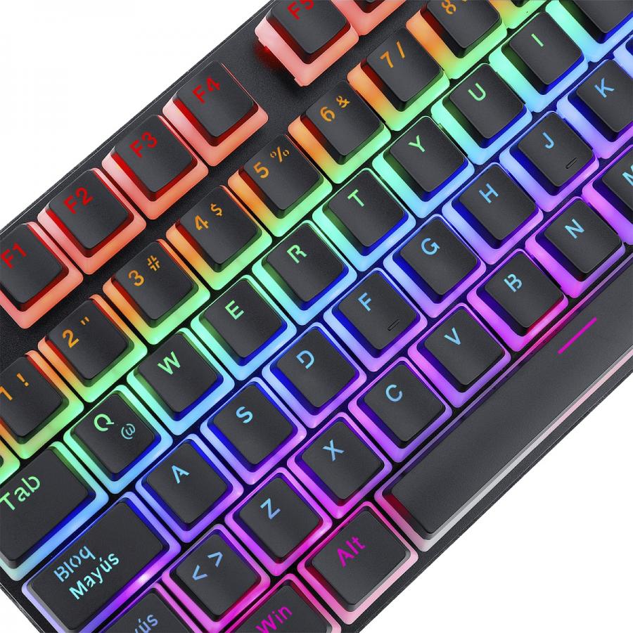 Set De Keycaps Redragon SCARAB Negro Gaming Español Para Teclado Mecanico A130 SP-BLACK