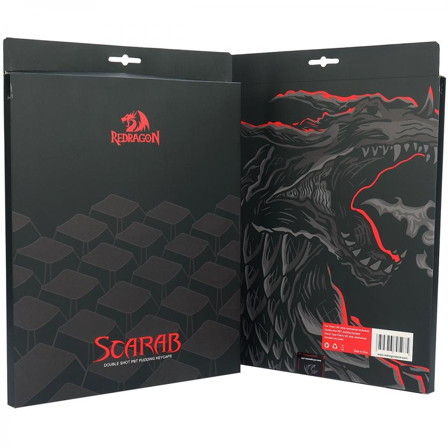 Set De Keycaps Redragon SCARAB Negro Gaming Español Para Teclado Mecanico A130 SP-BLACK