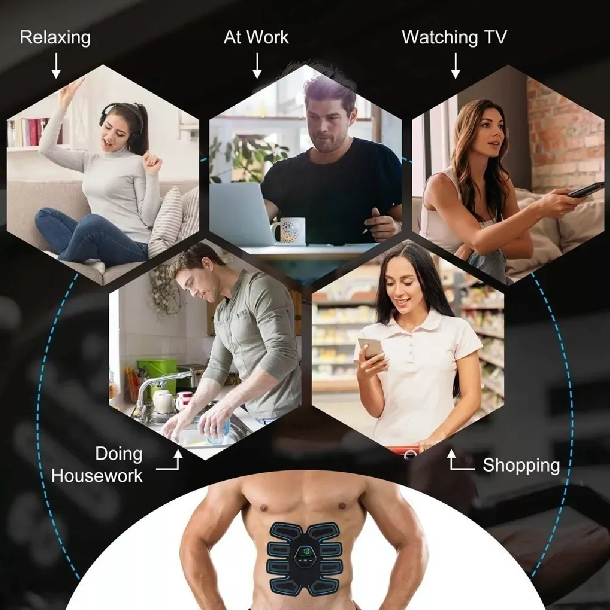 Electroestimulador Muscular Para Quemar Grasa De Abdomen