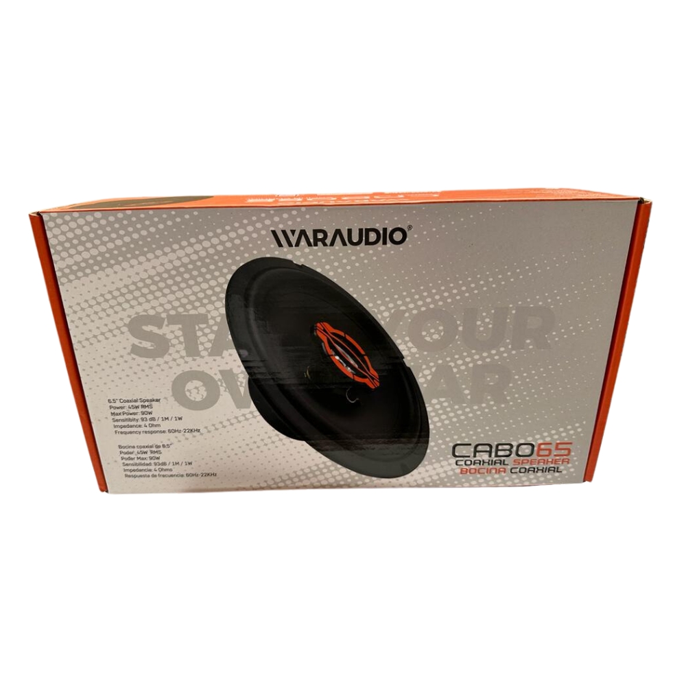 Bocina Coaxial Para Automóvil De 6.5 Pulgadas Waraudio CABO65 - Negro