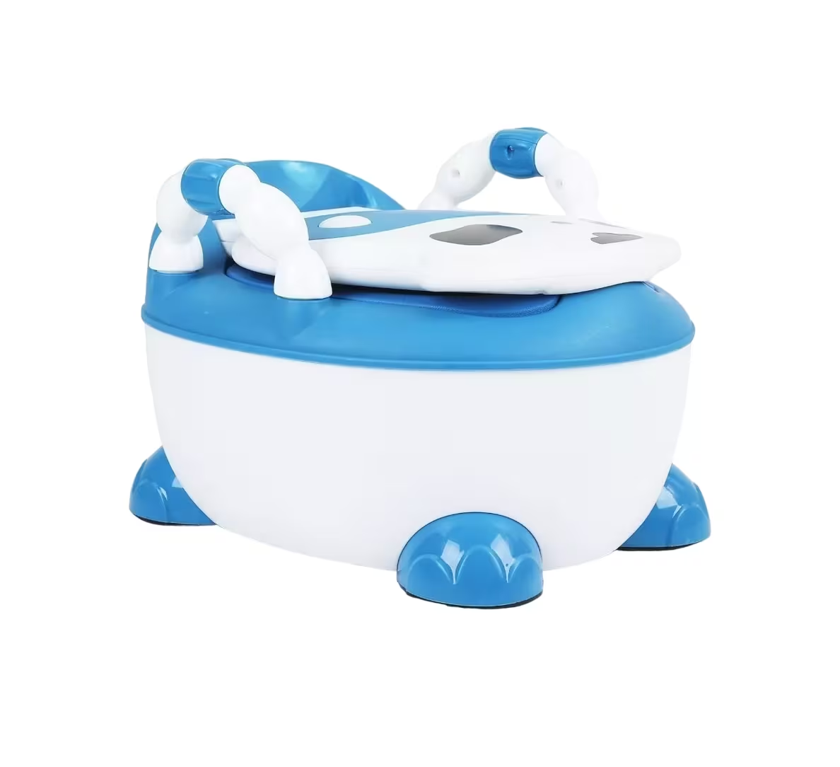 Bañito Entrenador Para Bebés Con Asiento Y Tapa Azul