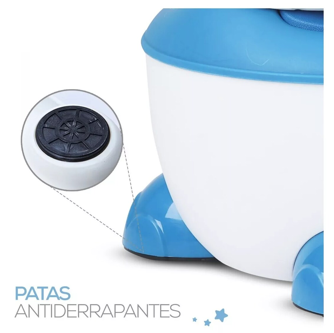 Bañito Entrenador Para Bebés Con Asiento Y Tapa Azul