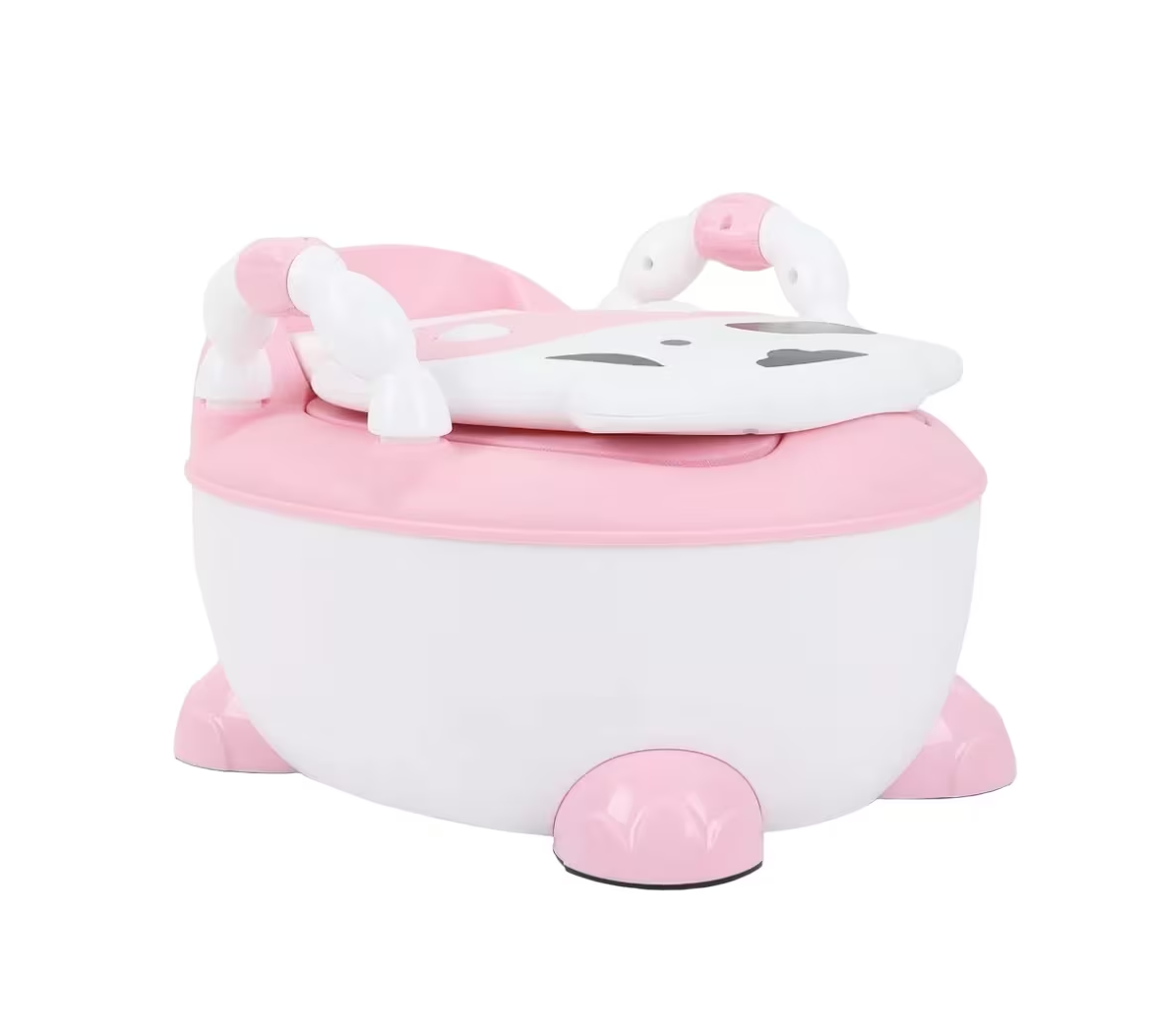 Bañito Entrenador Para Bebés Con Asiento Y Tapa rosa