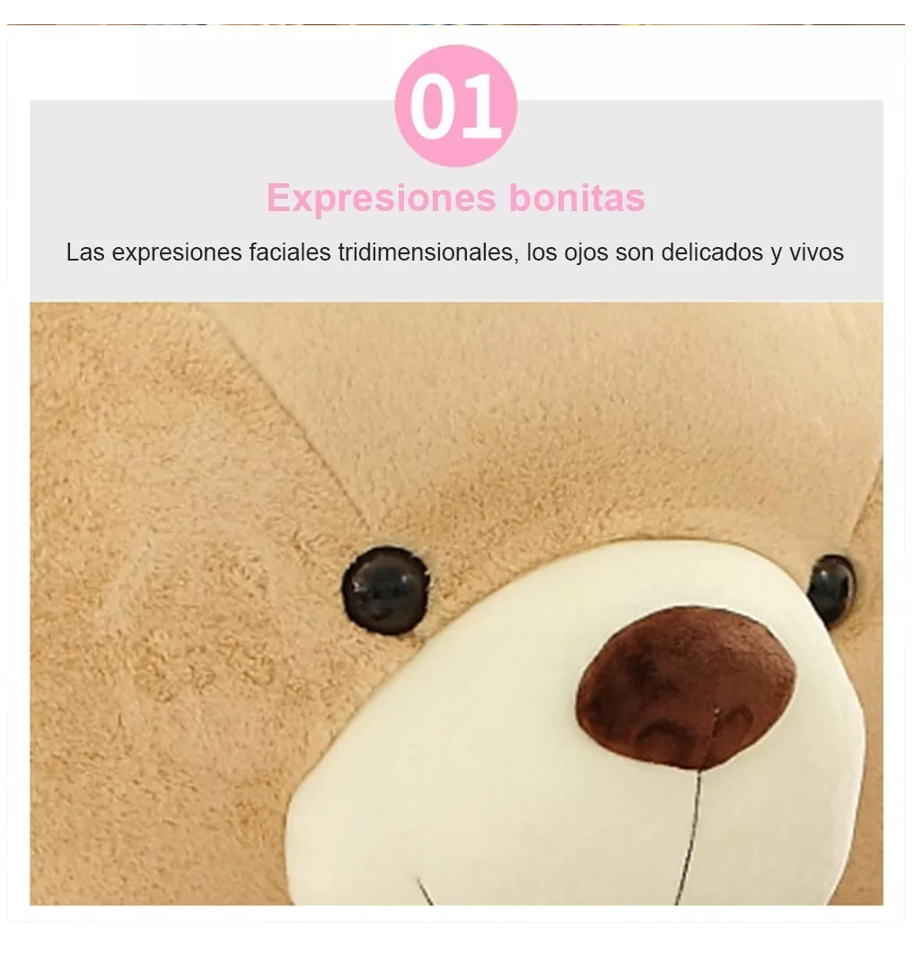 Grande Oso de Peluche  Con Bufanda 1 Mt Marron