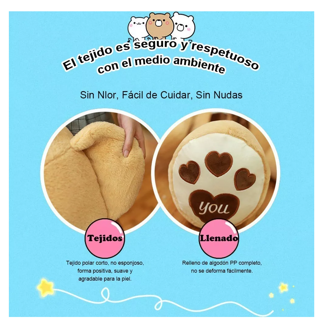 Grande Oso de Peluche  Con Bufanda 1 Mt Marron