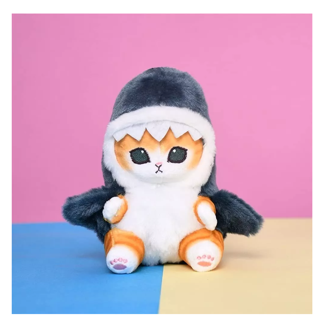 Gato Gatito De Peluche 22cm Negro con cafe