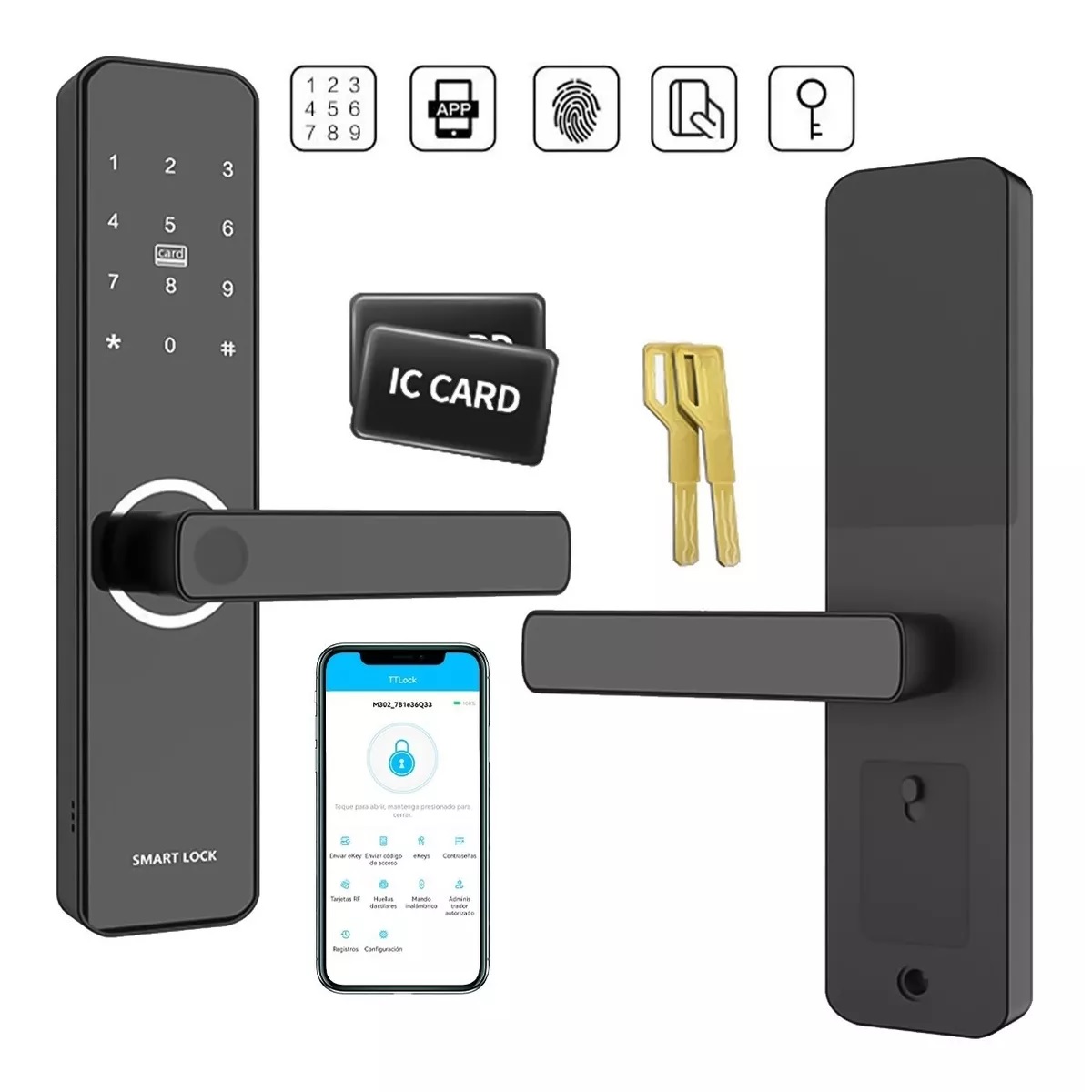 Cerradura Electrónica Inteligente C/lector D/huella Dactilar